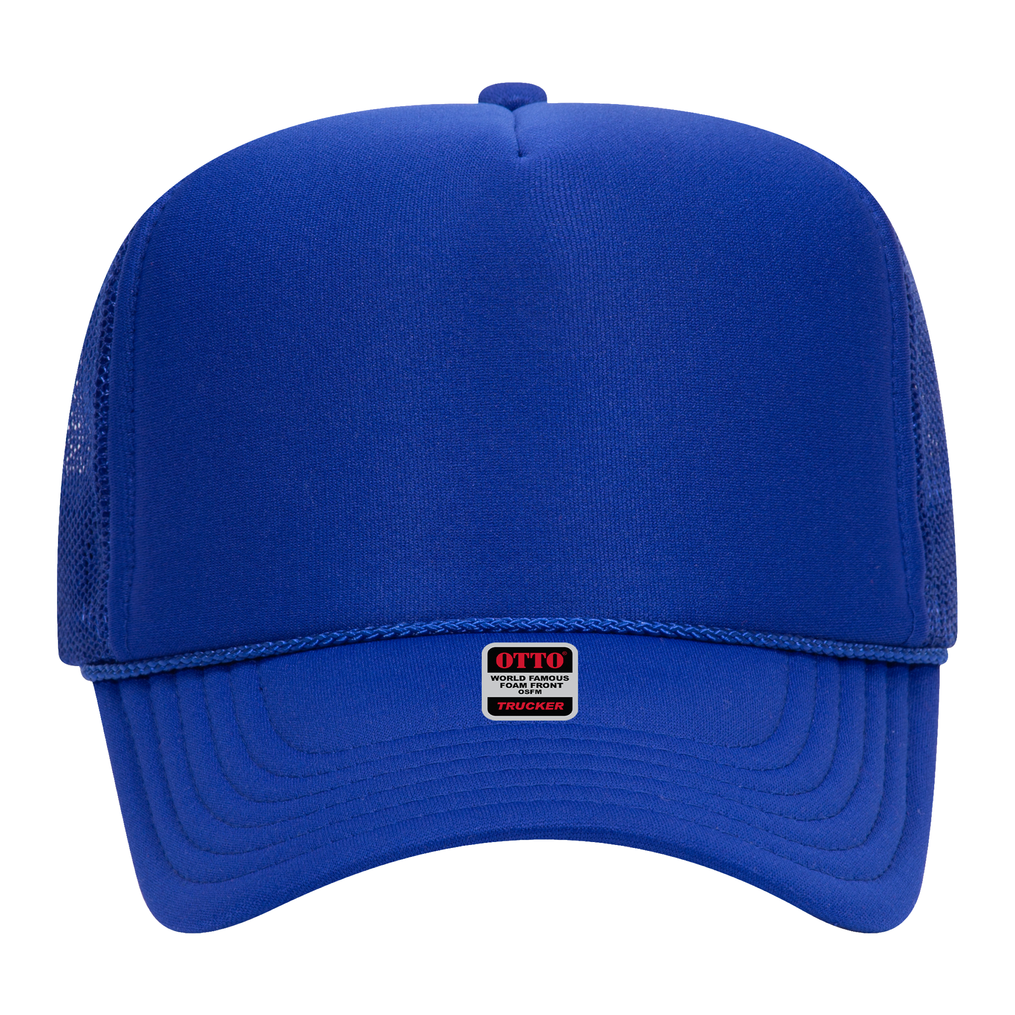 OTTO Polyester Foam Apparel Panel Trucker Hat Front Back Your Design Own Five High Mesh Crown
