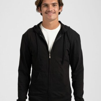 Unisex Beach Full-Zip Hooded Long Sleeve T-Shirt Thumbnail