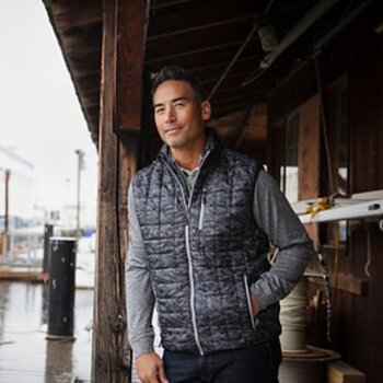 Cutter & Buck Rainier PrimaLoft Mens Eco Insulated Full Zip Printed Puffer Vest Thumbnail