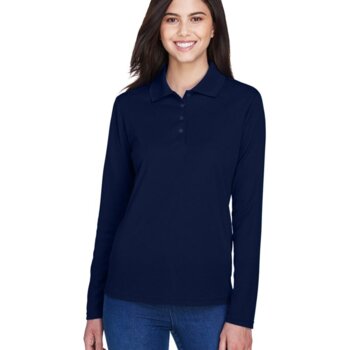Women's Pinnacle Performance Long Sleeve Piqué Polo Thumbnail
