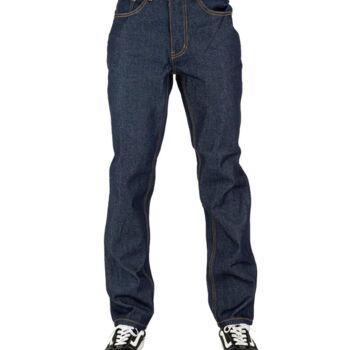 Men's Raw Denim Straight-Leg Jean Pants Thumbnail