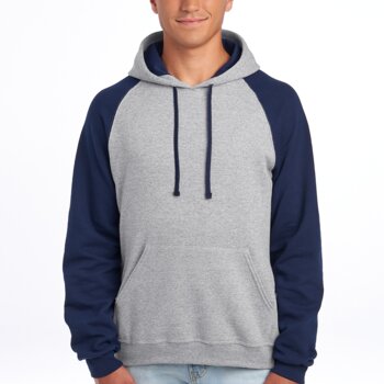 Unisex NuBlend ® Colorblock Raglan Hoodie Sweatshirt Thumbnail