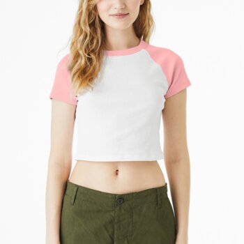 Women's Micro Rib Raglan Baby Tee Thumbnail