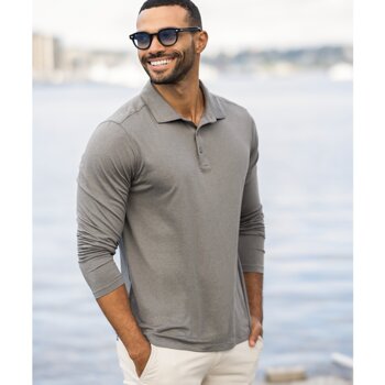 Cutter & Buck Coastline Epic Comfort Recycled Mens Long Sleeve Polo Thumbnail