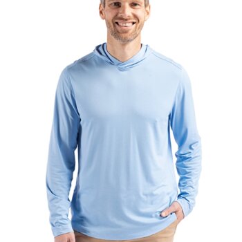 Cutter & Buck Coastline Epic Comfort Eco Recycled Mens Hooded Shirt Thumbnail