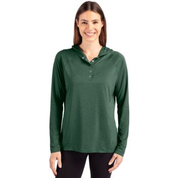 Cutter & Buck Coastline Epic Comfort Eco Recycled Womens Hooded Shirt Thumbnail