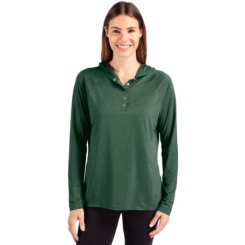Cutter & Buck Coastline Epic Comfort Eco Recycled Womens Hooded Shirt Thumbnail
