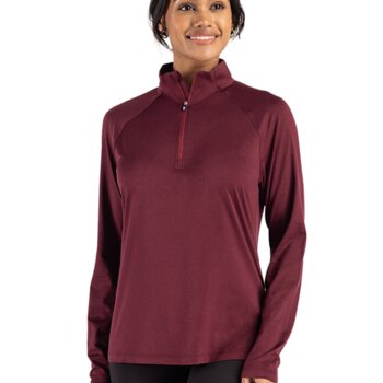 Cutter & Buck Coastline Epic Comfort Recycled Womens Quarter Zip Thumbnail