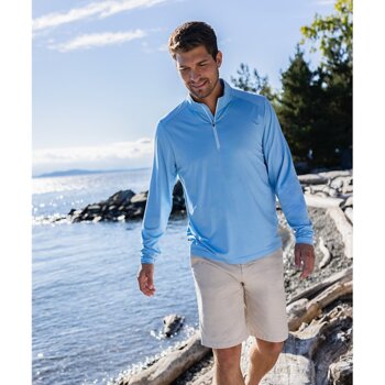 Cutter & Buck Coastline Epic Comfort Recycled Mens Quarter Zip Thumbnail