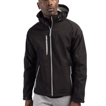 Clique Serac Stretch Softshell Hooded Full Zip Mens Jacket Thumbnail