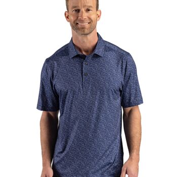 Cutter & Buck Pike Recycled Fern Print Mens Polo Thumbnail