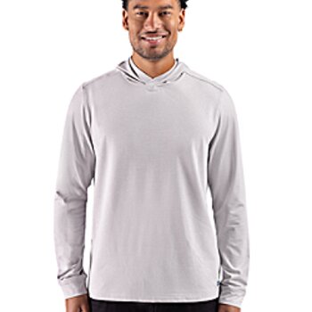Cutter & Buck Adapt Recycled Soft Knit Stripe Mens Big & Tall Hooded Pullover Thumbnail