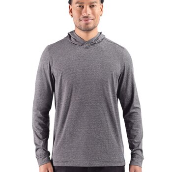 Cutter & Buck Adapt Recycled Soft Knit Stripe Mens Hooded Pullover Thumbnail