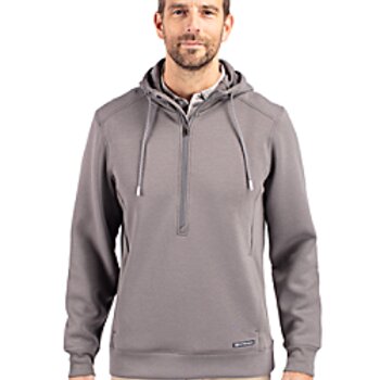 Cutter & Buck Roam Recycled Buttery-Soft Knit Mens Big & Tall Half Zip Hooded Pullover Thumbnail