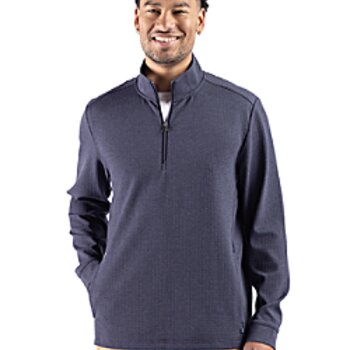 Cutter & Buck Drift Epic Versatility Recycled Textured Knit Mens Quarter Zip Thumbnail