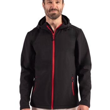 Clique Tempo Recycled Stretch Softshell Mens Full Zip Hooded Jacket Thumbnail