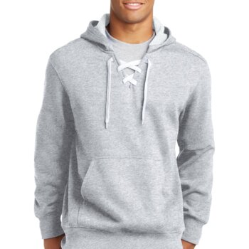 Lace Up Pullover Hooded Sweatshirt Thumbnail