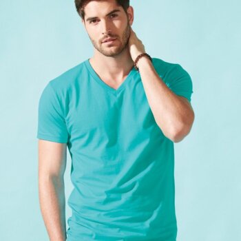 Unisex Cotton V-Neck Tee Thumbnail