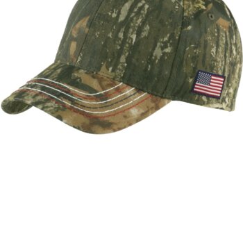 Americana Contrast Stitch Camouflage Cap Thumbnail
