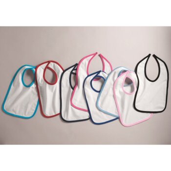 Infant Contrast Trim Premium Jersey Bib Thumbnail