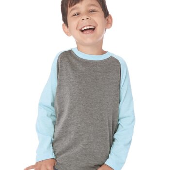 Youth CVC Three-Quarter Sleeve Raglan Tee Thumbnail