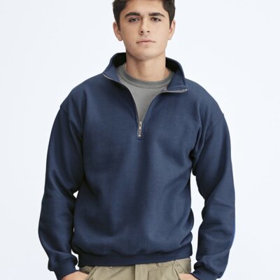 Unisex Garment-Dyed Quarter-Zip Sweatshirt Thumbnail