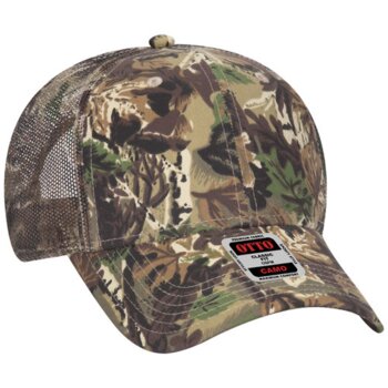 OTTO CAP® Camouflage 6 Panel Low Profile Mesh Back Trucker Hat Thumbnail