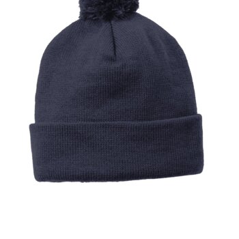 Solid Pom Pom Beanie Thumbnail