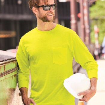 Unisex Workwear Long Sleeve Pocket T-Shirt Thumbnail