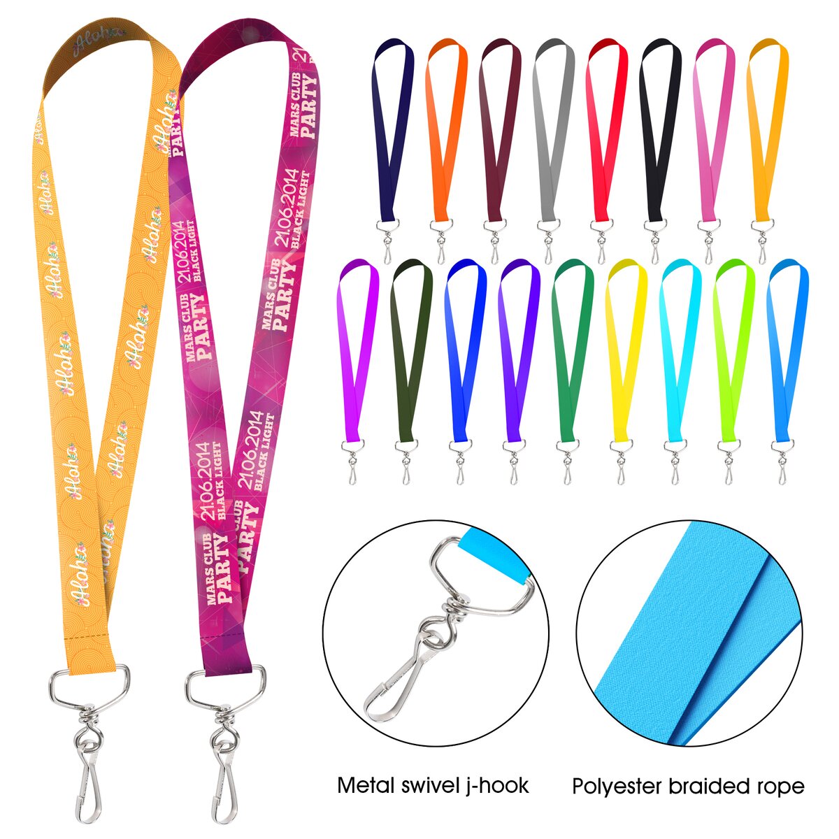 Custom-3/4"-Dye-Sublimation-Lanyard-With-J-Hook