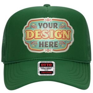 OTTO Cap 5 Panel High Crown Mesh Back Trucker Hat Thumbnail