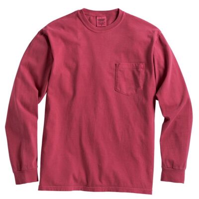 Garment-Dyed Heavyweight Long Sleeve Pocket T-Shirt Thumbnail