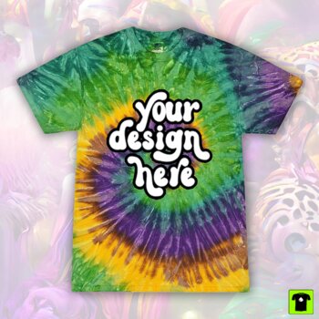 Custom Printed - Mardi Gras Tie Dye Tees - Adult & Youth  Thumbnail