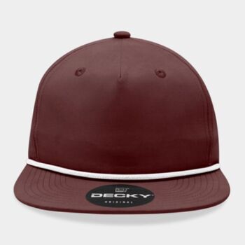 5 Panel High Profile Relaxed Cotton Blend Rope Hat Thumbnail