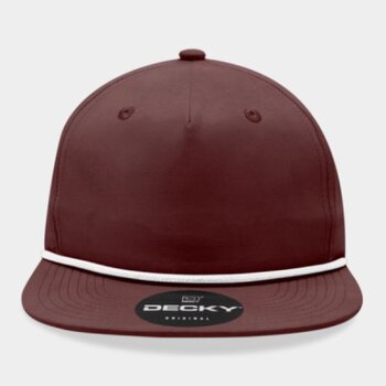 5 Panel High Profile Relaxed Cotton Blend Rope Hat Thumbnail