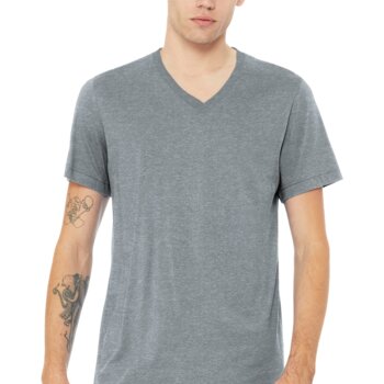Unisex Heather CVC V Neck Tee Thumbnail