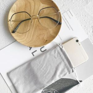 Sunglasses Eyeglasses or Dicebag Microfiber Soft Pouch Bag with Glasses Cleaning Cloth Thumbnail