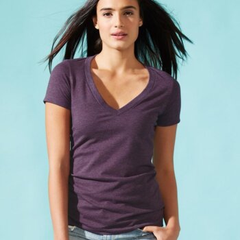 Women’s CVC Deep V-Neck T-Shirt Thumbnail