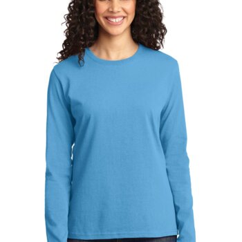Ladies Long Sleeve 5.4 oz 100% Cotton T Shirt Thumbnail