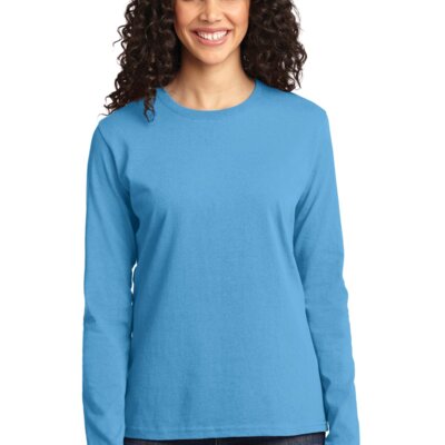 Ladies Long Sleeve 5.4 oz 100% Cotton T Shirt Thumbnail