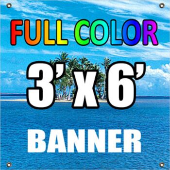 3'x6' Full Color Vinyl Banner (13oz.) Thumbnail
