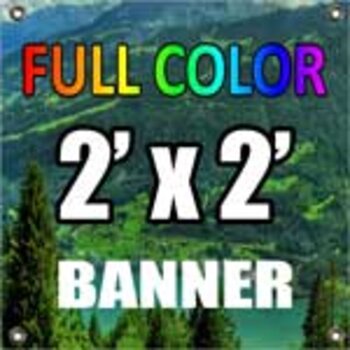 2'x2' Full Color Vinyl Banner (13oz.) Thumbnail