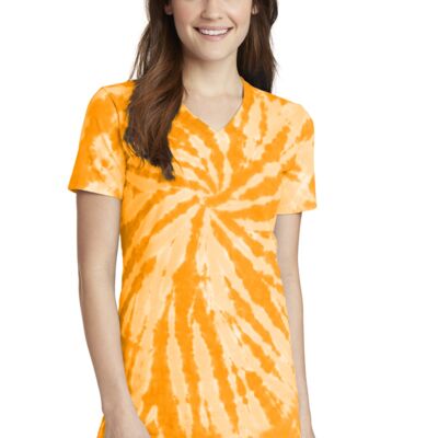 Ladies Essential Tie Dye V Neck Tee Thumbnail