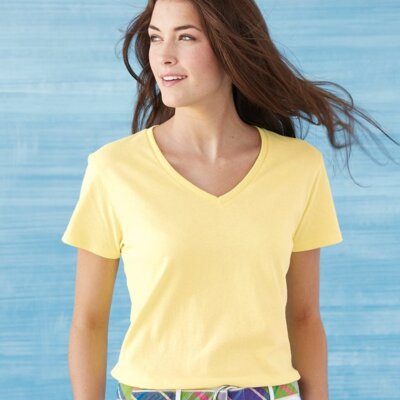 Heavy Cotton Women's V-Neck T-Shirt Thumbnail