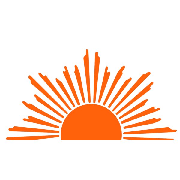 half sun with rays Thumbnail
