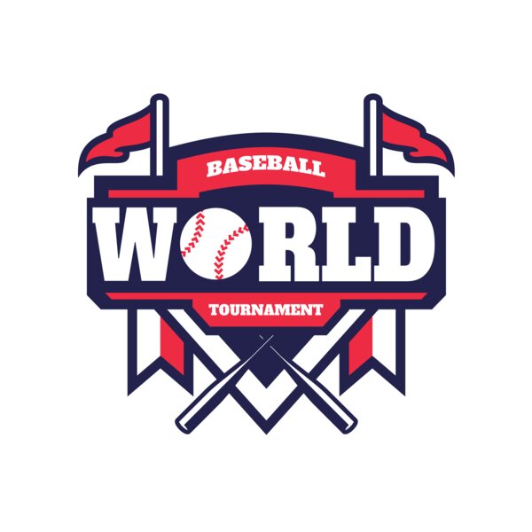 World Tournament Baseball logo template Thumbnail