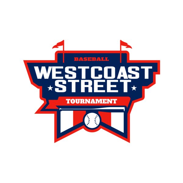 West Coast Street Baseball Tournament logo template Thumbnail