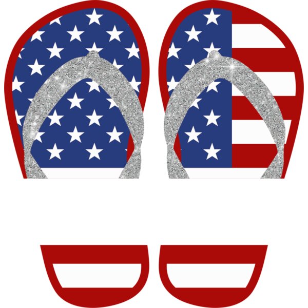 Flag Flip Flops and Name Thumbnail