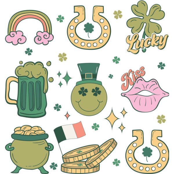 Retro St Patricks Day PNG Sublimation Thumbnail