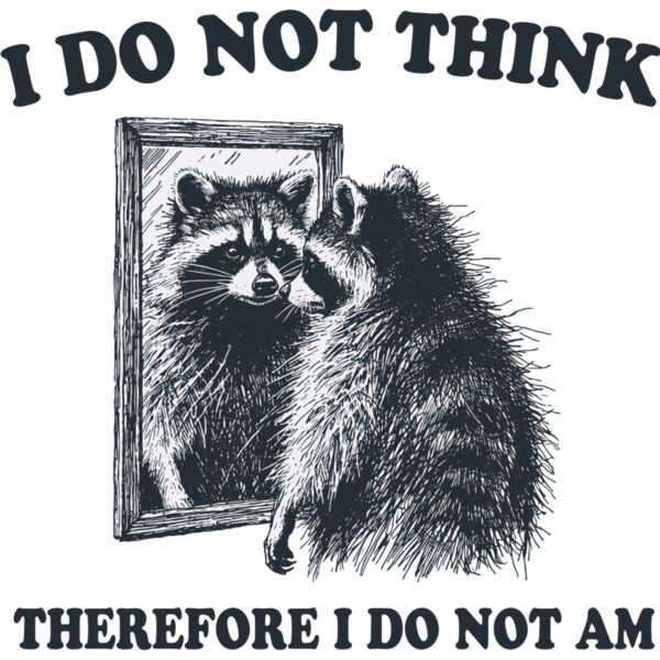 I Do Not Think Raccoon in the mirror Thumbnail